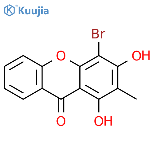 9H-Xanthen-9-one, 4-bromo-1,3-dihydroxy-2-methyl- structure