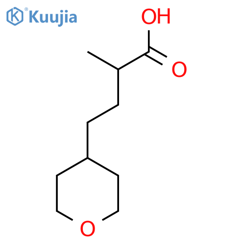 2-methyl-4-(oxan-4-yl)butanoic acid structure