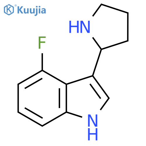 4-fluoro-3-(pyrrolidin-2-yl)-1H-indole structure