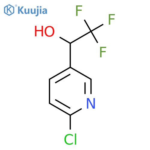 2-Chloro-5-(2,2,2-trifluoro-1-hydroxyethyl)pyridine structure