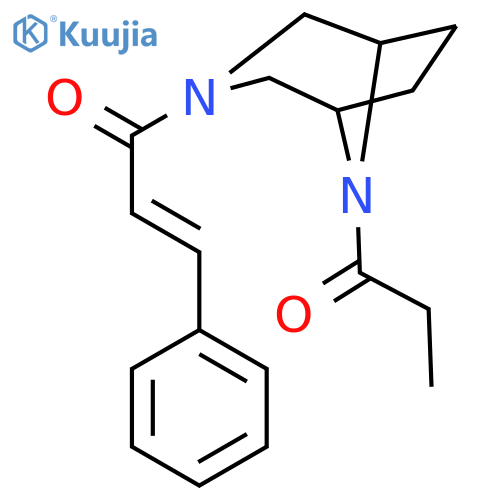 2-Propen-1-one,1-[8-(1-oxopropyl)-3,8-diazabicyclo[3.2.1]oct-3-yl]-3-phenyl- structure