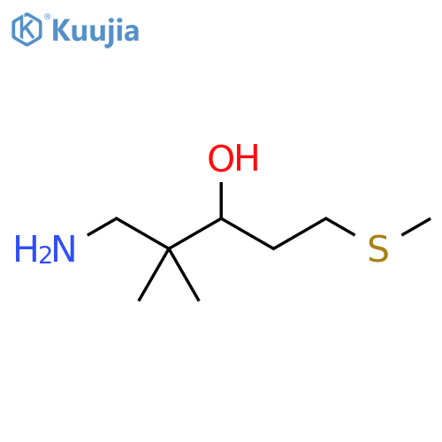 1-Amino-2,2-dimethyl-5-(methylthio)pentan-3-ol structure