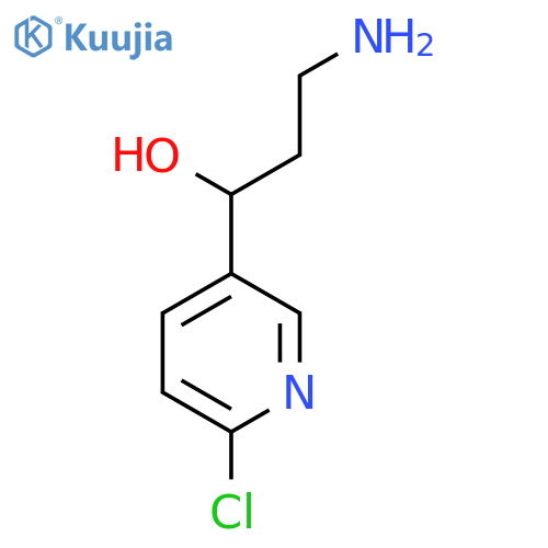 3-amino-1-(6-chloropyridin-3-yl)propan-1-ol structure