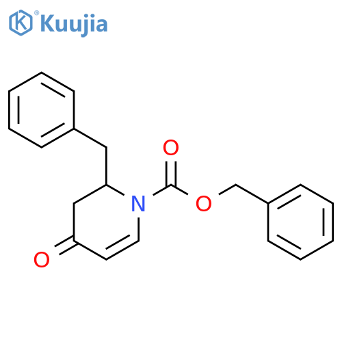 Benzyl 2-benzyl-4-oxo-3,4-dihydropyridine-1(2H)-carboxylate structure