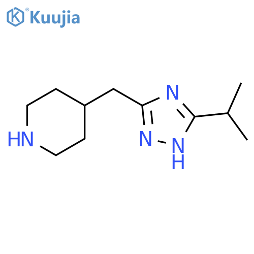Piperidine, 4-[[5-(1-methylethyl)-1H-1,2,4-triazol-3-yl]methyl]- structure