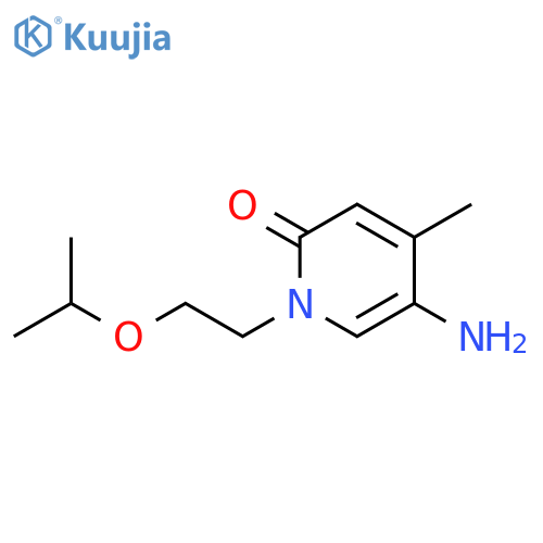 5-amino-4-methyl-1-2-(propan-2-yloxy)ethyl-1,2-dihydropyridin-2-one structure