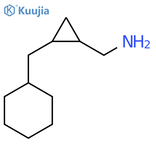 2-(cyclohexylmethyl)cyclopropylmethanamine structure