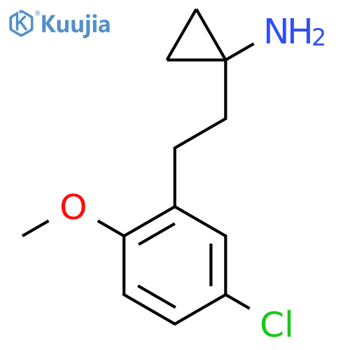 1-2-(5-chloro-2-methoxyphenyl)ethylcyclopropan-1-amine structure