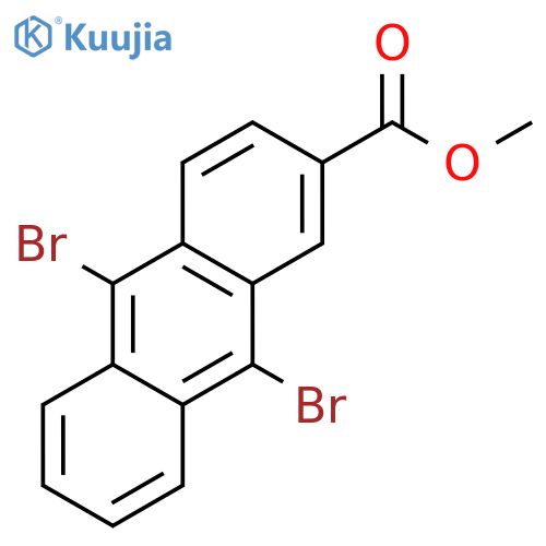 2-Anthracenecarboxylic acid, 9,10-dibromo-, methyl ester structure