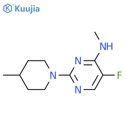 5-fluoro-N-methyl-2-(4-methylpiperidin-1-yl)pyrimidin-4-amine structure