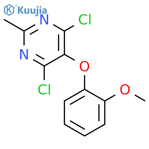 Pyrimidine, 4,6-dichloro-5-(2-methoxyphenoxy)-2-methyl- structure