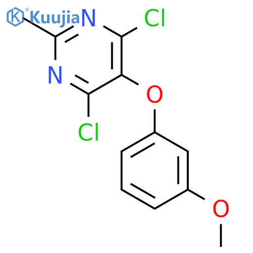 Pyrimidine, 4,6-dichloro-5-(3-methoxyphenoxy)-2-methyl- structure