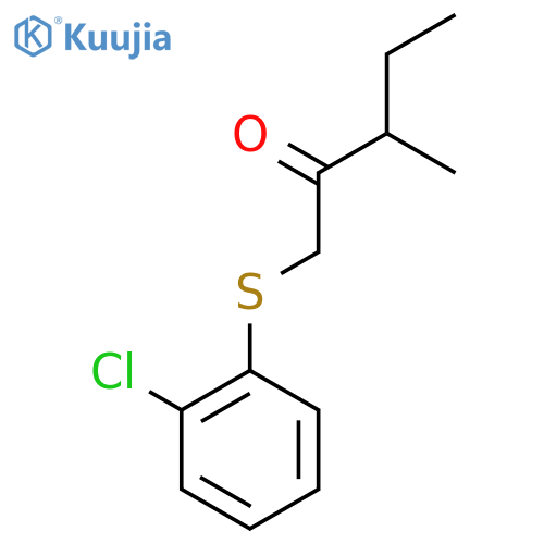 1-(2-Chlorophenyl)sulfanyl-3-methylpentan-2-one structure