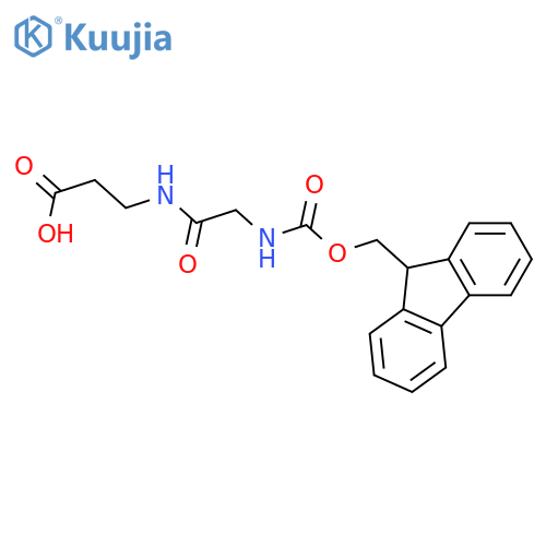 3-2-({(9H-fluoren-9-yl)methoxycarbonyl}amino)acetamidopropanoic acid structure