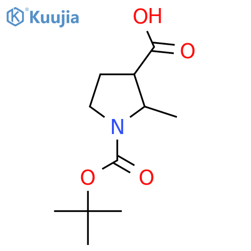 1-tert-butoxycarbonyl-2-methyl-pyrrolidine-3-carboxylic acid structure