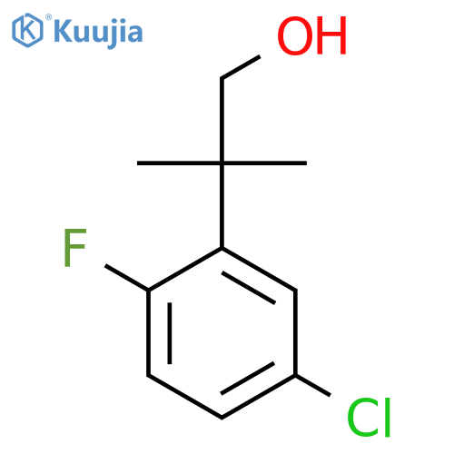 2-(5-chloro-2-fluorophenyl)-2-methylpropan-1-ol structure