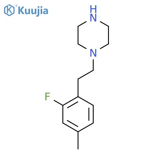 1-2-(2-fluoro-4-methylphenyl)ethylpiperazine structure