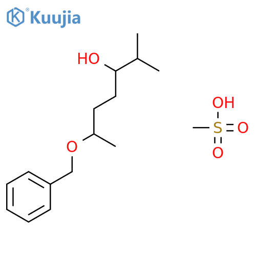 3-Heptanol, 2-methyl-6-(phenylmethoxy)-, methanesulfonate structure