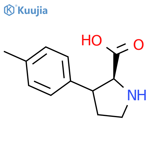3-(4-methylphenyl)pyrrolidine-2-carboxylic acid structure