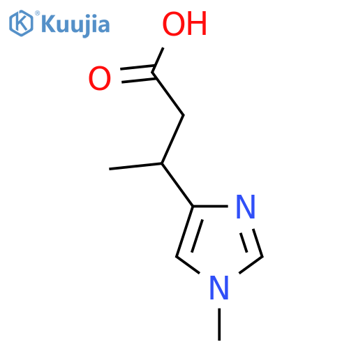 3-(1-methyl-1H-imidazol-4-yl)butanoic acid structure