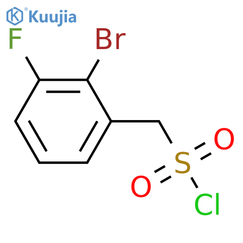 (2-bromo-3-fluorophenyl)methanesulfonyl chloride structure