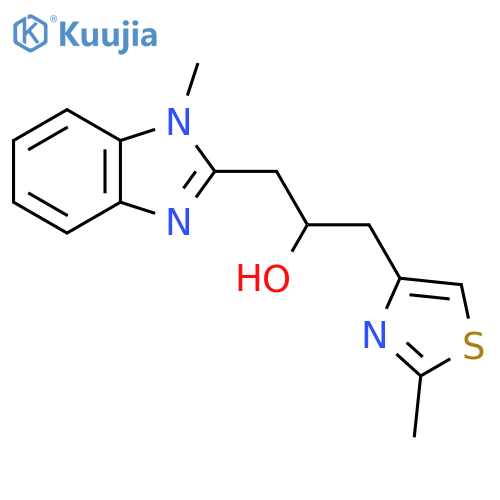 1-(2-methyl-1,3-thiazol-4-yl)-3-(1-methyl-1H-1,3-benzodiazol-2-yl)propan-2-ol structure