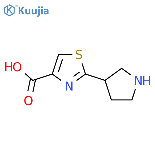 2-(Pyrrolidin-3-yl)-1,3-thiazole-4-carboxylic acid structure