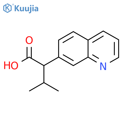 3-methyl-2-(quinolin-7-yl)butanoic acid structure