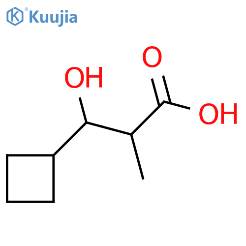 3-cyclobutyl-3-hydroxy-2-methylpropanoic acid structure