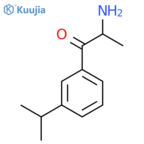 2-amino-1-3-(propan-2-yl)phenylpropan-1-one structure