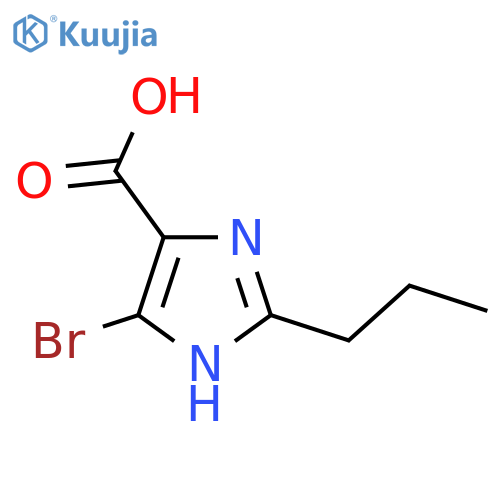 4-Bromo-2-propyl-1H-imidazole-5-carboxylic acid structure