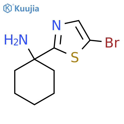 1-(5-bromo-1,3-thiazol-2-yl)cyclohexan-1-amine structure