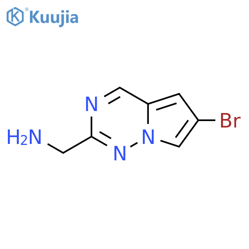 1-{6-bromopyrrolo[2,1-f][1,2,4]triazin-2-yl}methanamine structure