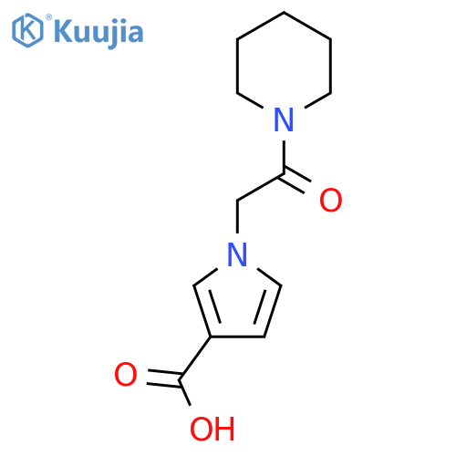 1-(2-Oxo-2-(piperidin-1-yl)ethyl)-1H-pyrrole-3-carboxylic acid structure