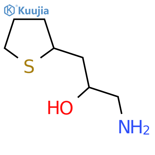 1-amino-3-(thiolan-2-yl)propan-2-ol structure