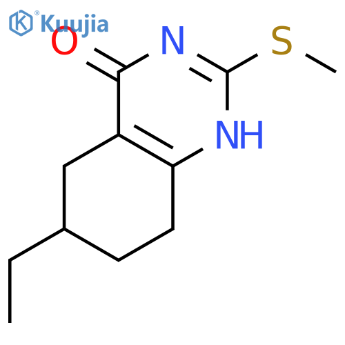 4(1H)-Quinazolinone, 6-ethyl-5,6,7,8-tetrahydro-2-(methylthio)- structure