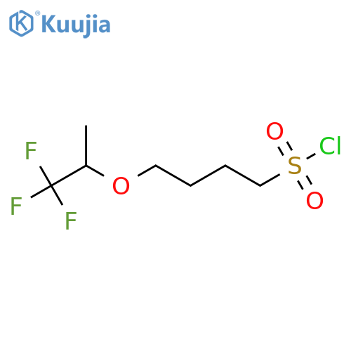 4-(1,1,1-trifluoropropan-2-yl)oxybutane-1-sulfonyl chloride structure