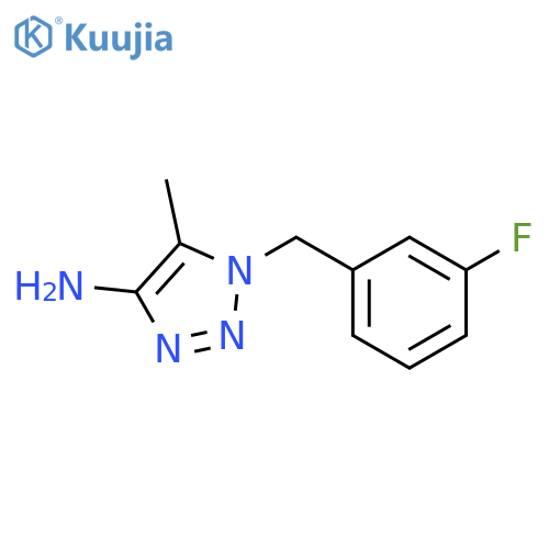 1-(3-fluorophenyl)methyl-5-methyl-1H-1,2,3-triazol-4-amine structure