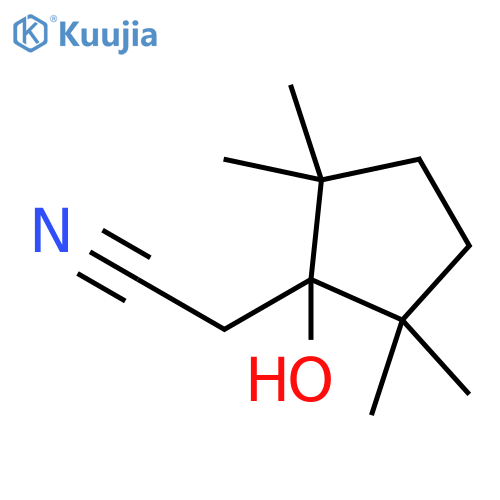 Cyclopentaneacetonitrile, 1-hydroxy-2,2,5,5-tetramethyl- structure