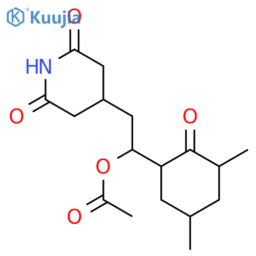 2,6-Piperidinedione,4-[(2R)-2-(acetyloxy)-2-[(1S,3S,5S)-3,5-dimethyl-2-oxocyclohexyl]ethyl]- structure