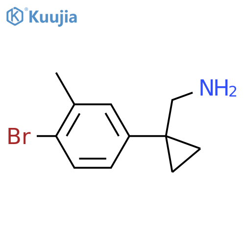 1-(4-bromo-3-methylphenyl)cyclopropylmethanamine structure