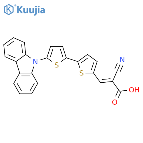 2-Propenoic acid, 3-[5'-(9H-carbazol-9-yl)[2,2'-bithiophen]-5-yl]-2-cyano-, (2E)- structure