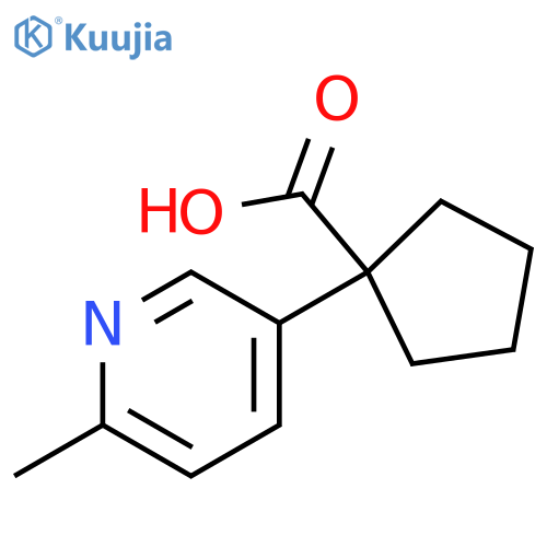 1-(6-methylpyridin-3-yl)cyclopentane-1-carboxylic acid structure