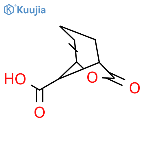 6-Oxabicyclo[3.2.1]oct-3-ene-8-carboxylic acid, 7-oxo- structure