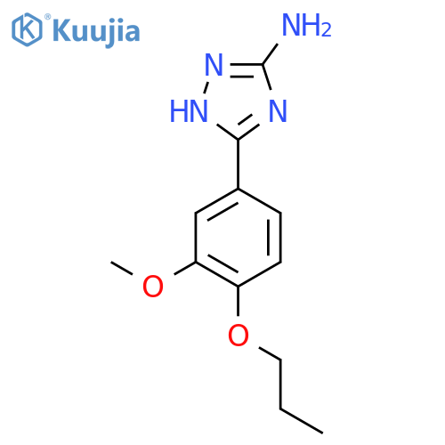 5-(3-methoxy-4-propoxyphenyl)-4H-1,2,4-triazol-3-amine structure