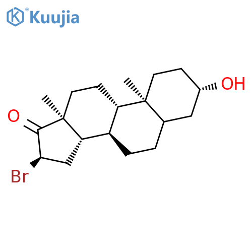 Androstan-17-one, 16-bromo-3-hydroxy-, (3b,16a)- structure
