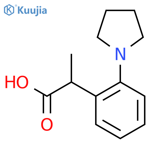 2-2-(pyrrolidin-1-yl)phenylpropanoic acid structure