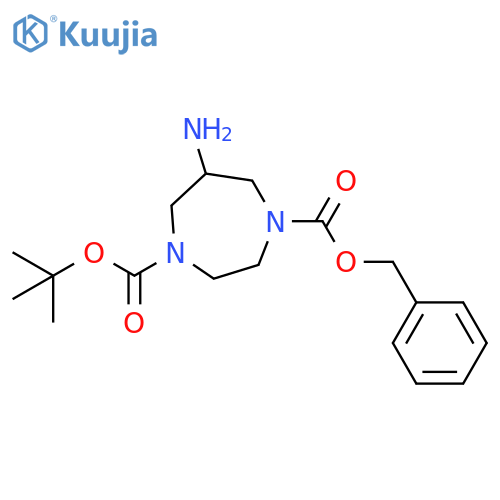 1-benzyl 4-tert-butyl 6-amino-1,4-diazepane-1,4-dicarboxylate structure