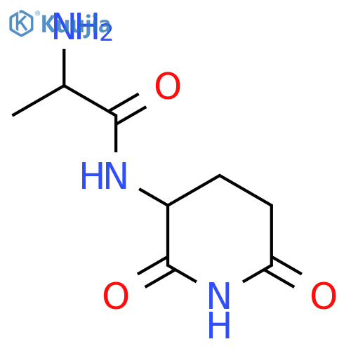 2-Amino-N-(2,6-dioxopiperidin-3-yl)propanamide structure