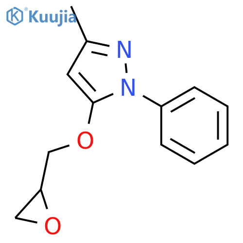 1H-Pyrazole,3-methyl-5-(2-oxiranylmethoxy)-1-phenyl- structure